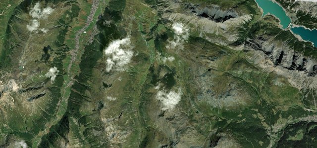 Satellite map of Passo del Foscagno, Italy