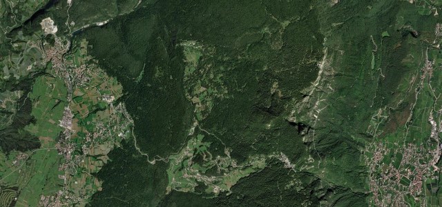 Satellite map of Passo della Mendola (Mendel Pass), Italy