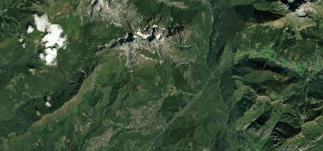 Satellite map of Passo della Presolana, Italy