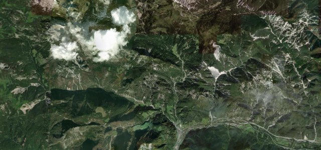 Satellite map of Passo di Pramollo, Italy