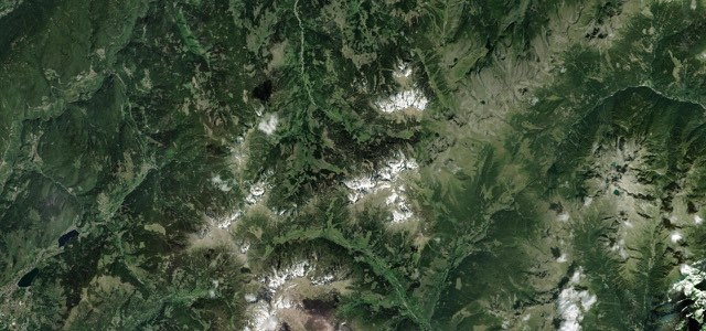 Satellite map of Passo Manghen, Italy