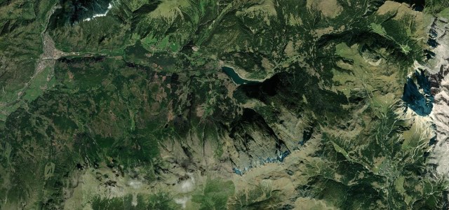 Satellite map of Passo Rolle, Italy