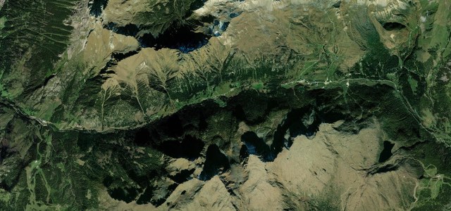 Satellite map of Passo San Pellegrino, Italy