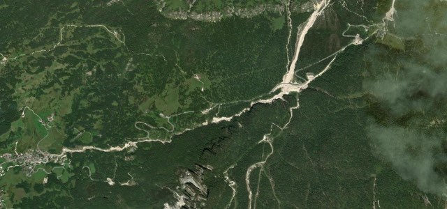 Satellite map of Passo Tre Croci, Italy