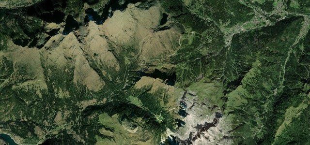Satellite map of Passo Valles, Italy
