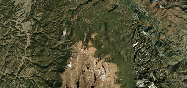 Satellite map of Pikes Peak Highway, The West