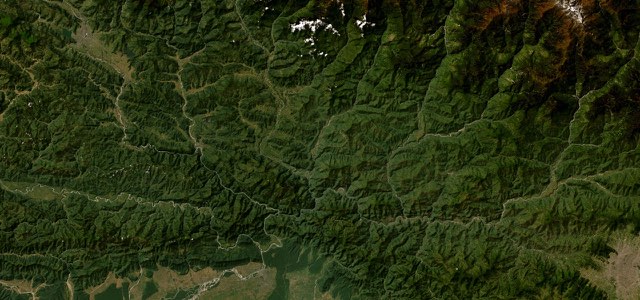Satellite map of Prithvi Highway, Nepal