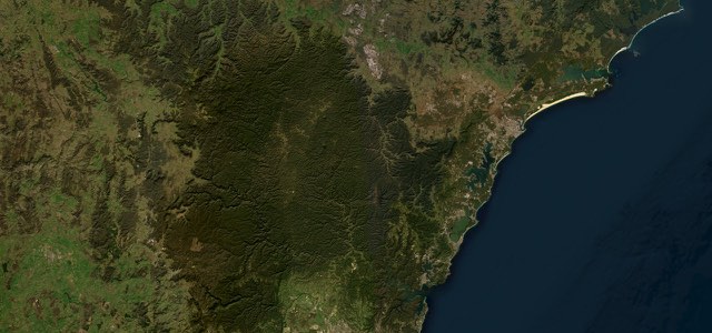 Satellite map of Putty Road, Australia