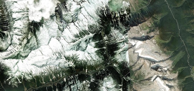 Satellite map of Rogers Pass, Canada