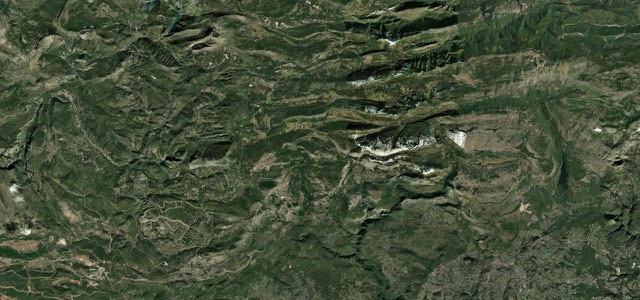 Satellite map of Route Napoléon (Grasse to Castellane), France