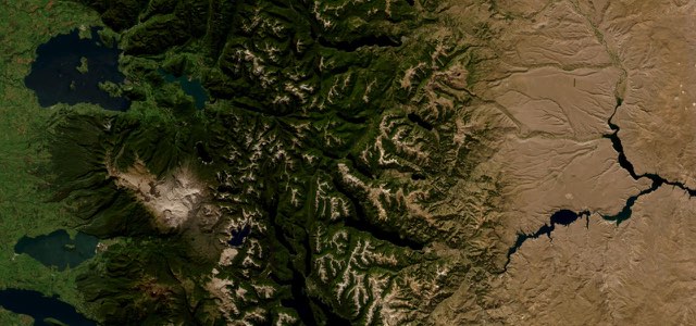 Satellite map of Ruta de los Siete Lagos, Argentina