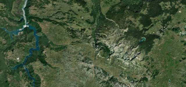 Satellite map of Sedlo Pass, Montenegro