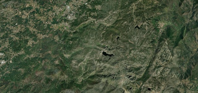 Satellite map of Serra da Estrela, Portugal