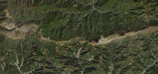 Satellite map of Shikoku Karst Skyline, Japan