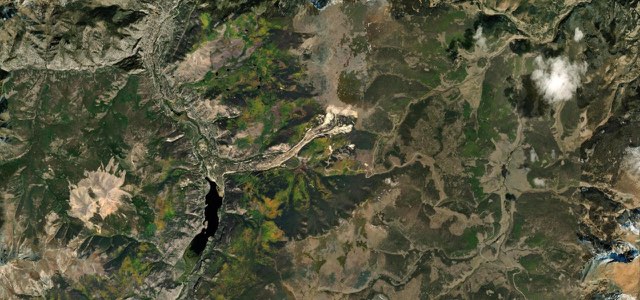 Satellite map of Slumgullion Pass, The West