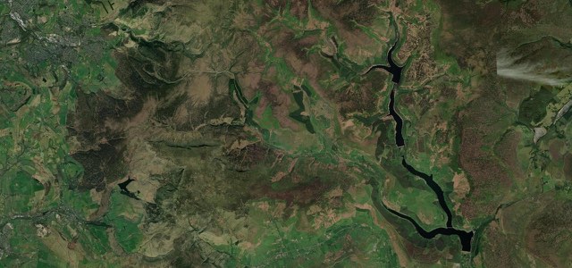 Satellite map of Snake Pass, The Midlands
