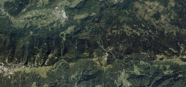 Satellite map of Soriška Planina Road, Slovenia
