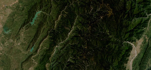 Satellite map of Southern Cross-Island Highway, Taiwan