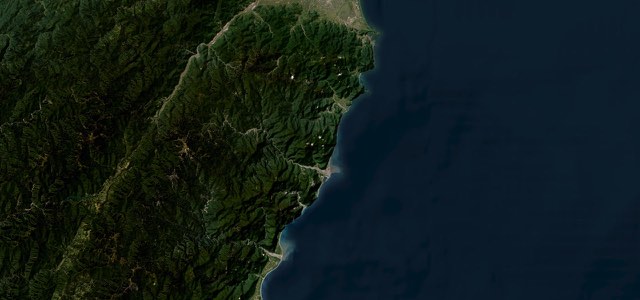 Satellite map of Suhua Coast Qingshui Cliffs, Taiwan