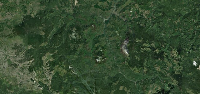 Satellite map of Sutjeska National Park Road, Bosnia & Herzegovina