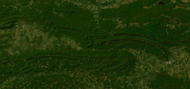 Satellite map of Talimena Scenic Drive, The East