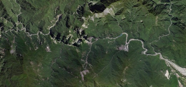 Satellite map of Taroko Gorge Central Cross-Island, Taiwan