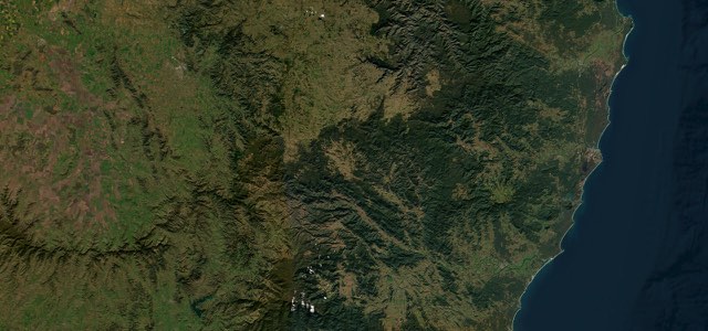 Satellite map of Thunderbolts Way, Australia