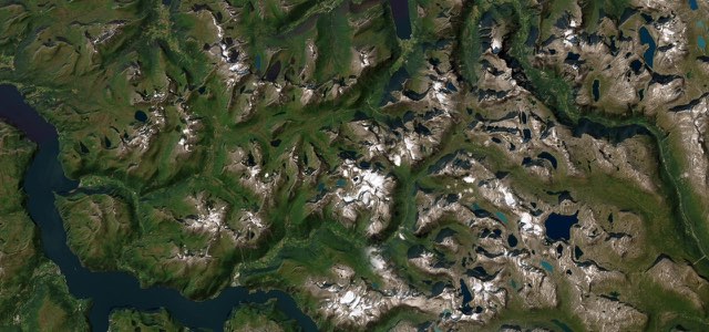 Satellite map of Trollstigen, Norway