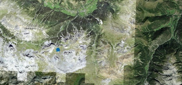 Satellite map of Umbrail Pass, Switzerland