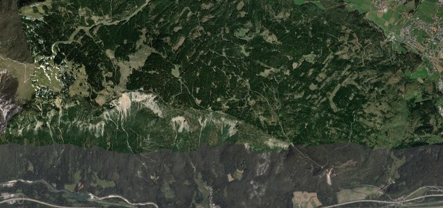 Satellite map of Villach Alpine Road, Austria