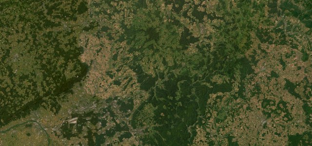 Satellite map of Vogelsberg–Spessart Road, Germany