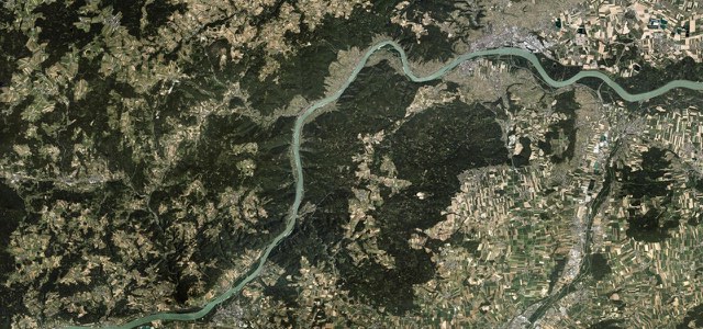 Satellite map of Wachau, Austria