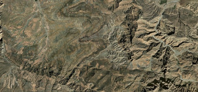 Satellite map of Wadi Bani Awf Crossing, Oman