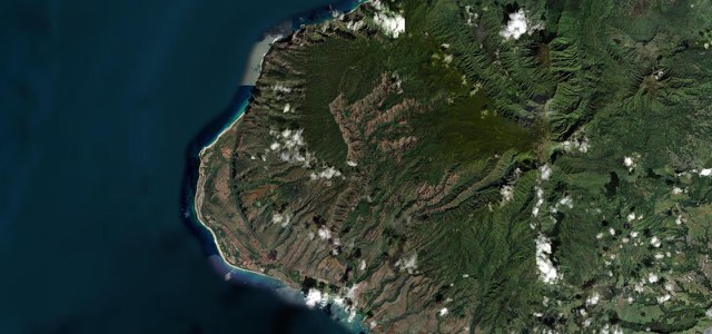 Satellite map of Waimea Canyon Drive, Hawaii