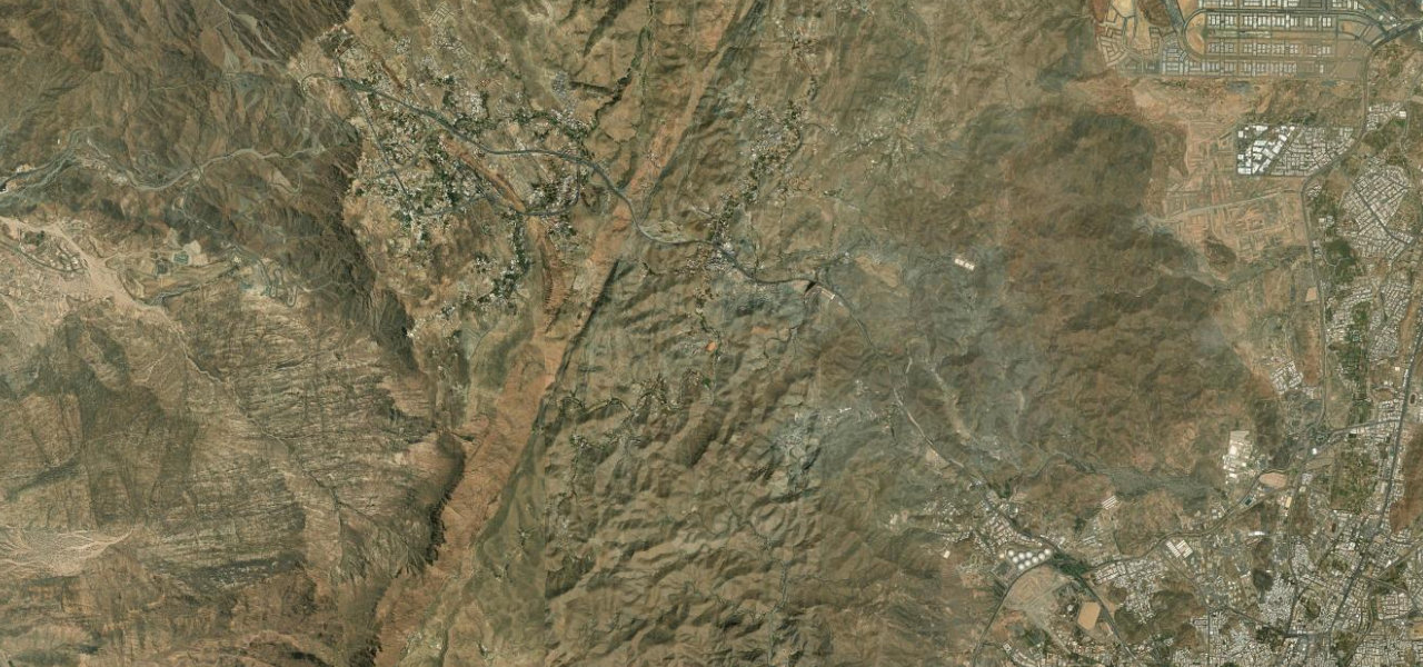 Satellite map of Al Hada Escarpment Road, Saudi Arabia