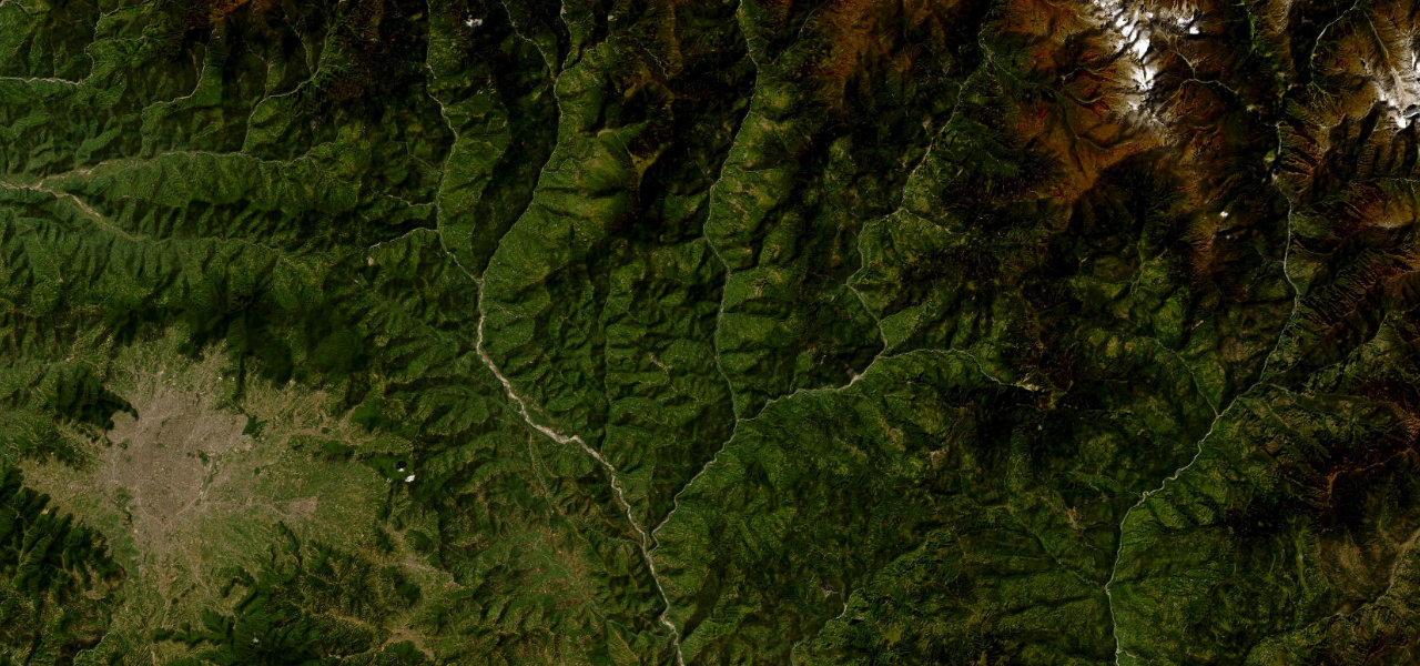 Satellite map of Araniko Highway