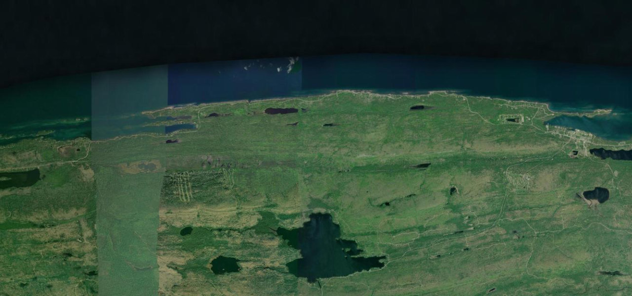 Satellite map of Brockway Mountain Drive