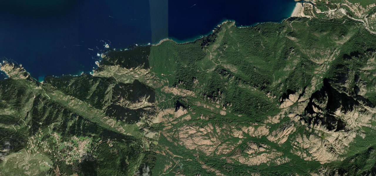 Satellite map of Calanche de Piana, Corsica