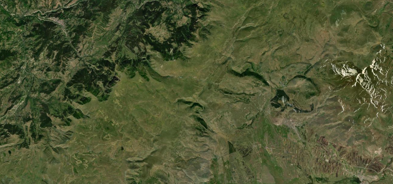 Satellite map of Çam Pass, Şavşat to Ardahan