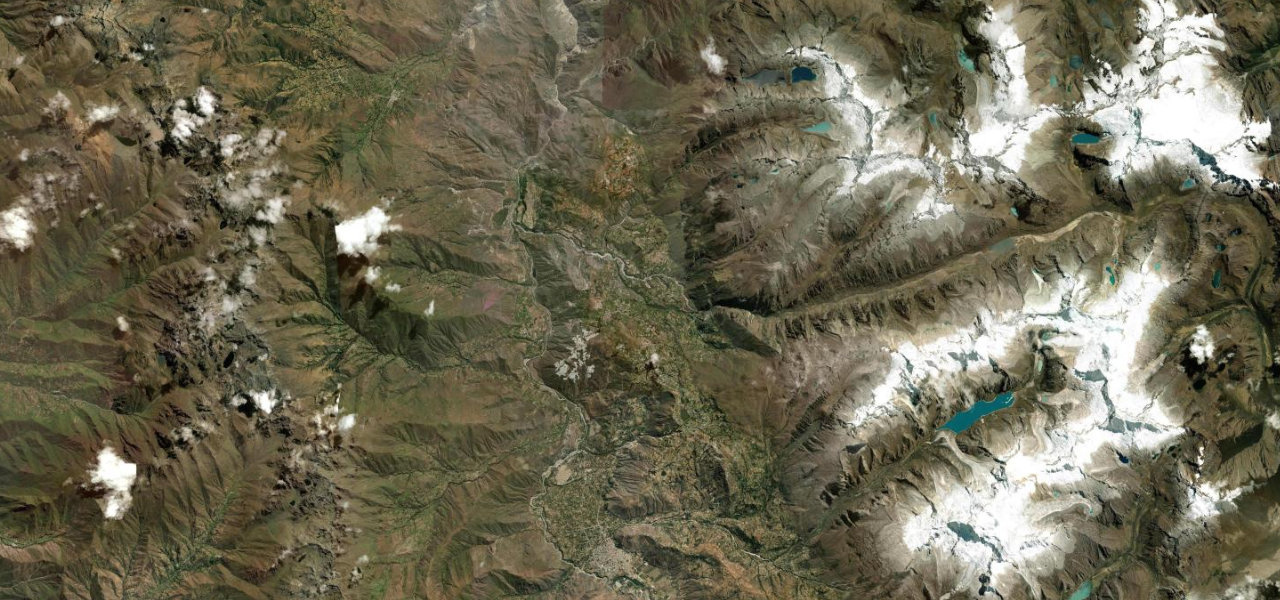 Satellite map of Cañón del Pato, Peru