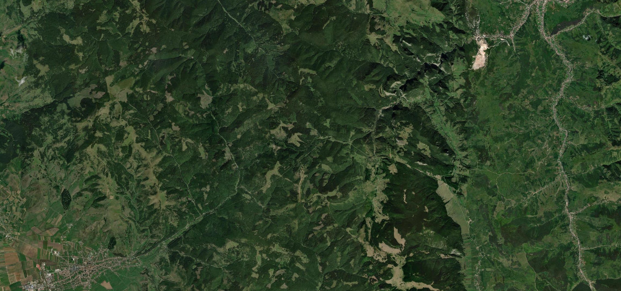 Satellite map of Cheile Bicazului, Romania