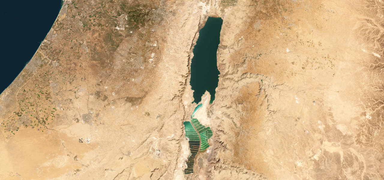 Satellite map of Dead Sea Highway