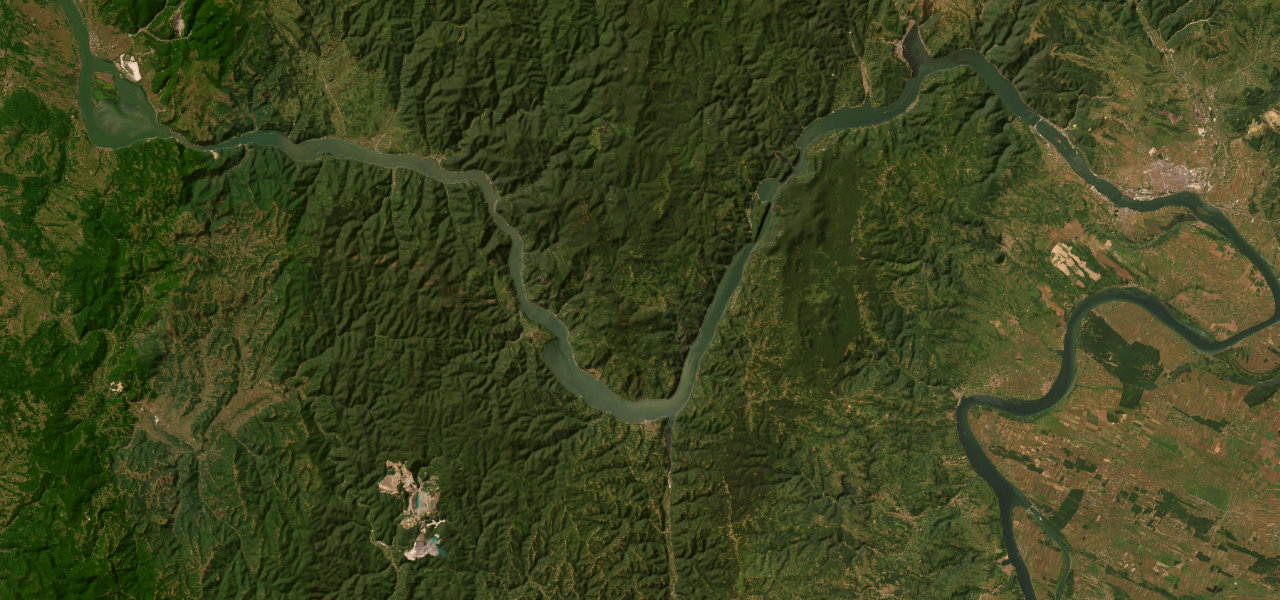 Satellite map of Đerdap Danube Gorge Road, Serbia