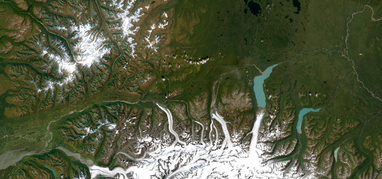 Satellite map of Glenn Highway, USA – West