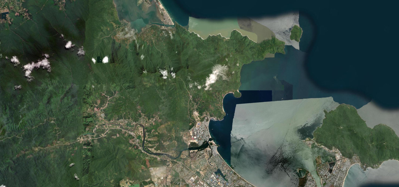 Satellite map of Hai Van Pass, Vietnam