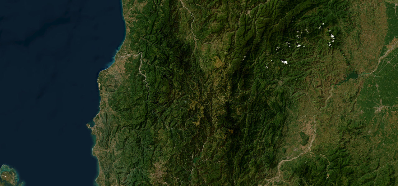 Satellite map of Halsema Highway, Philippines