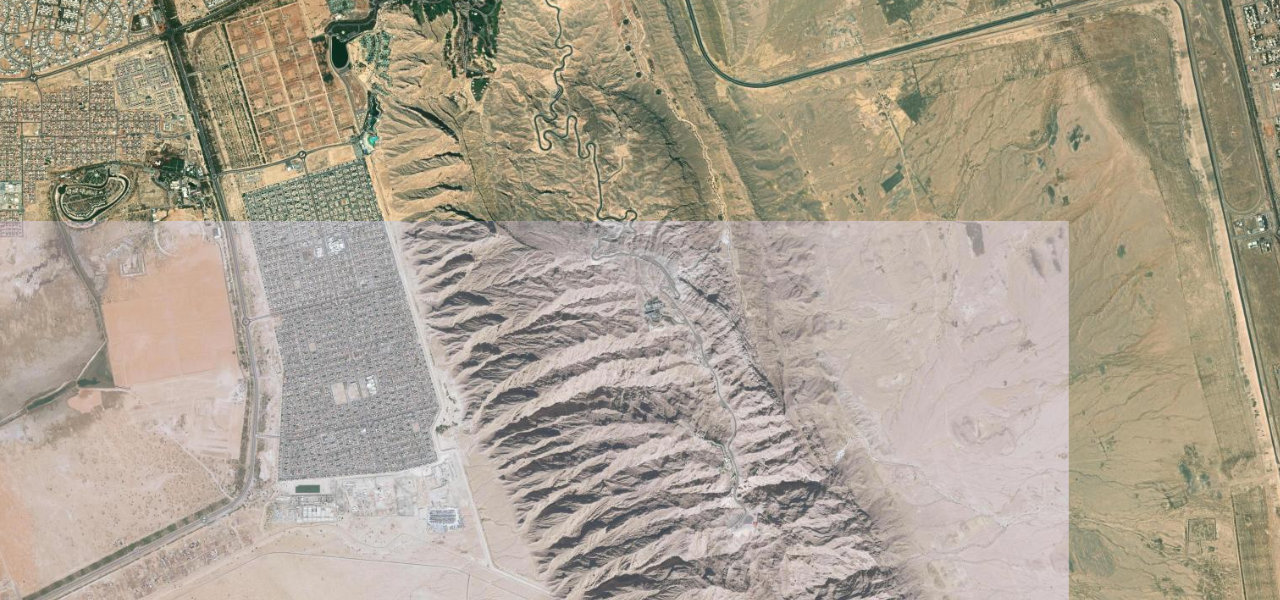 Satellite map of Jebel Hafeet