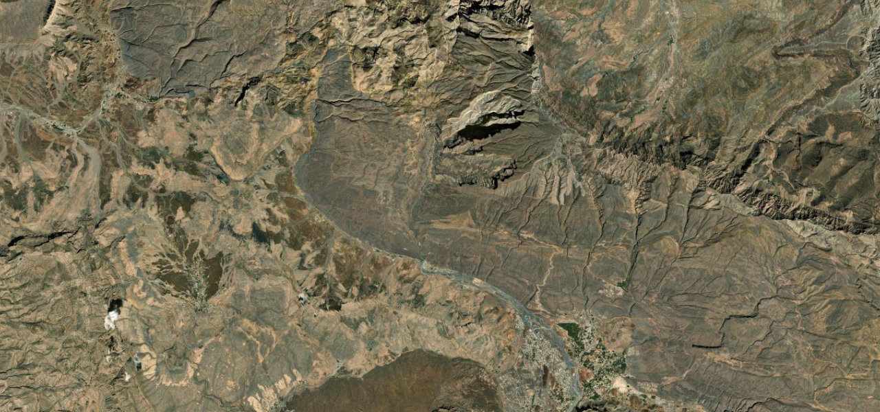Satellite map of Jebel Shams, Oman