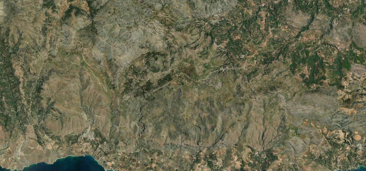 Satellite map of Kallikratis Serpentines, Crete