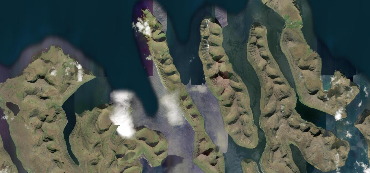 Satellite map of Kalsoy Island Road, Faroe Islands
